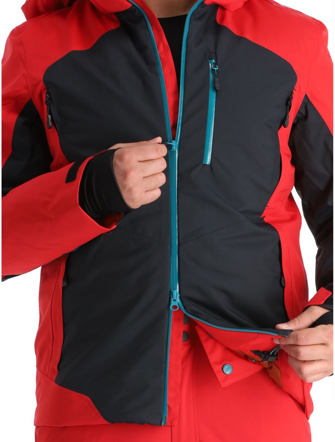 4F, Technical Jacket  M283 giacca sci uomo Dark Red nero, rosso 