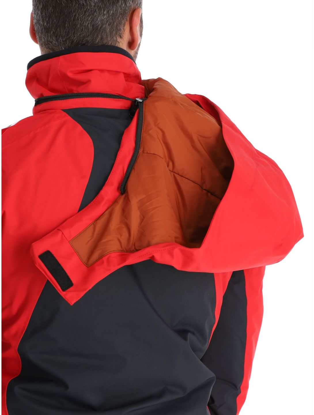 4F, Technical Jacket  M283 giacca sci uomo Dark Red nero, rosso 