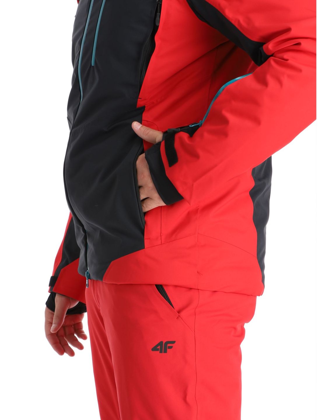 4F, Technical Jacket  M283 giacca sci uomo Dark Red nero, rosso 