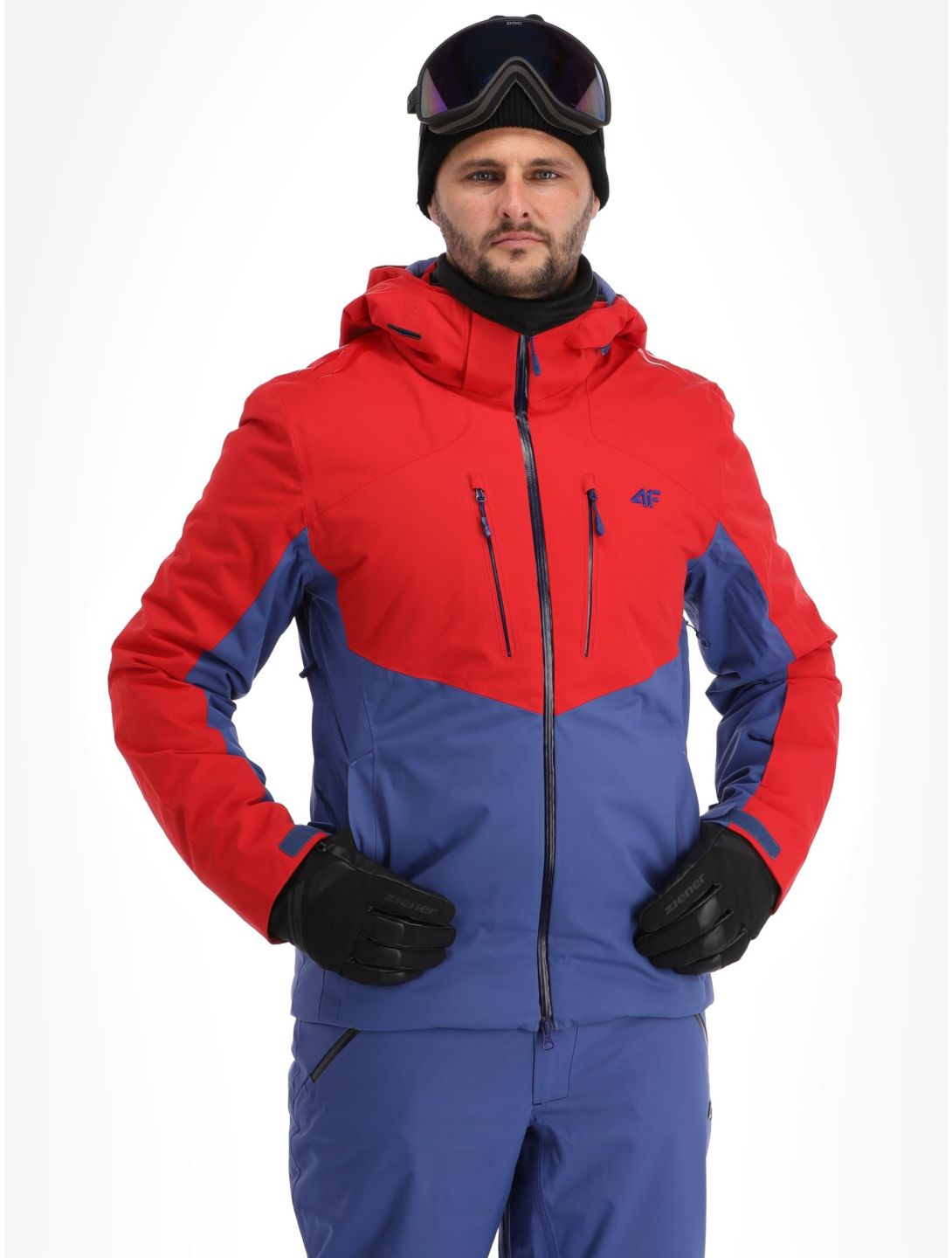 4F, Technical Jacket  M284 giacca sci uomo Dark Red blu, rosso 