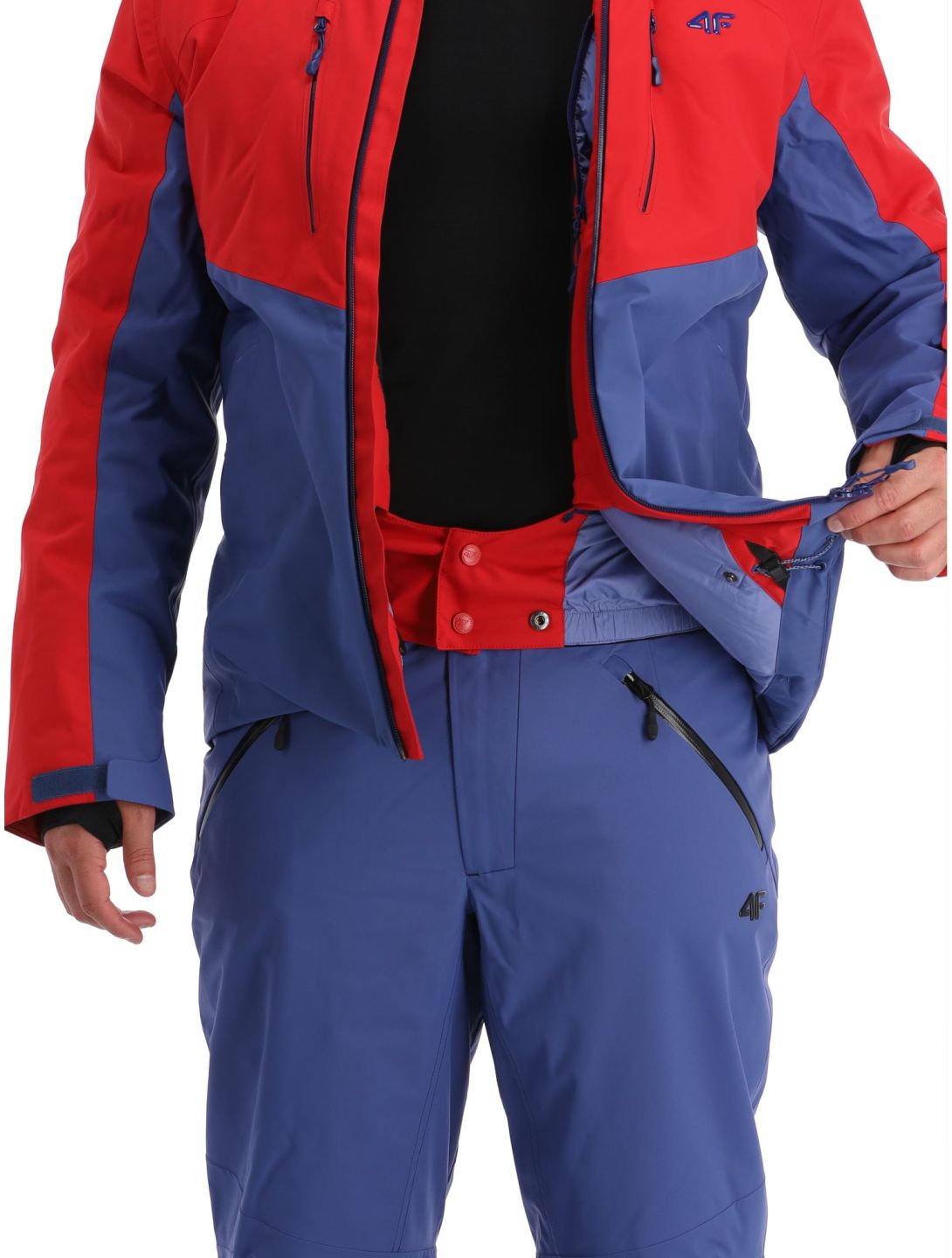 4F, Technical Jacket  M284 giacca sci uomo Dark Red blu, rosso 