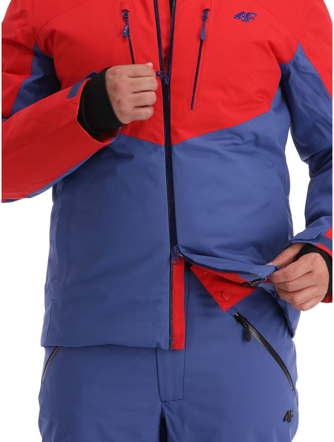 4F, Technical Jacket  M284 giacca sci uomo Dark Red blu, rosso 