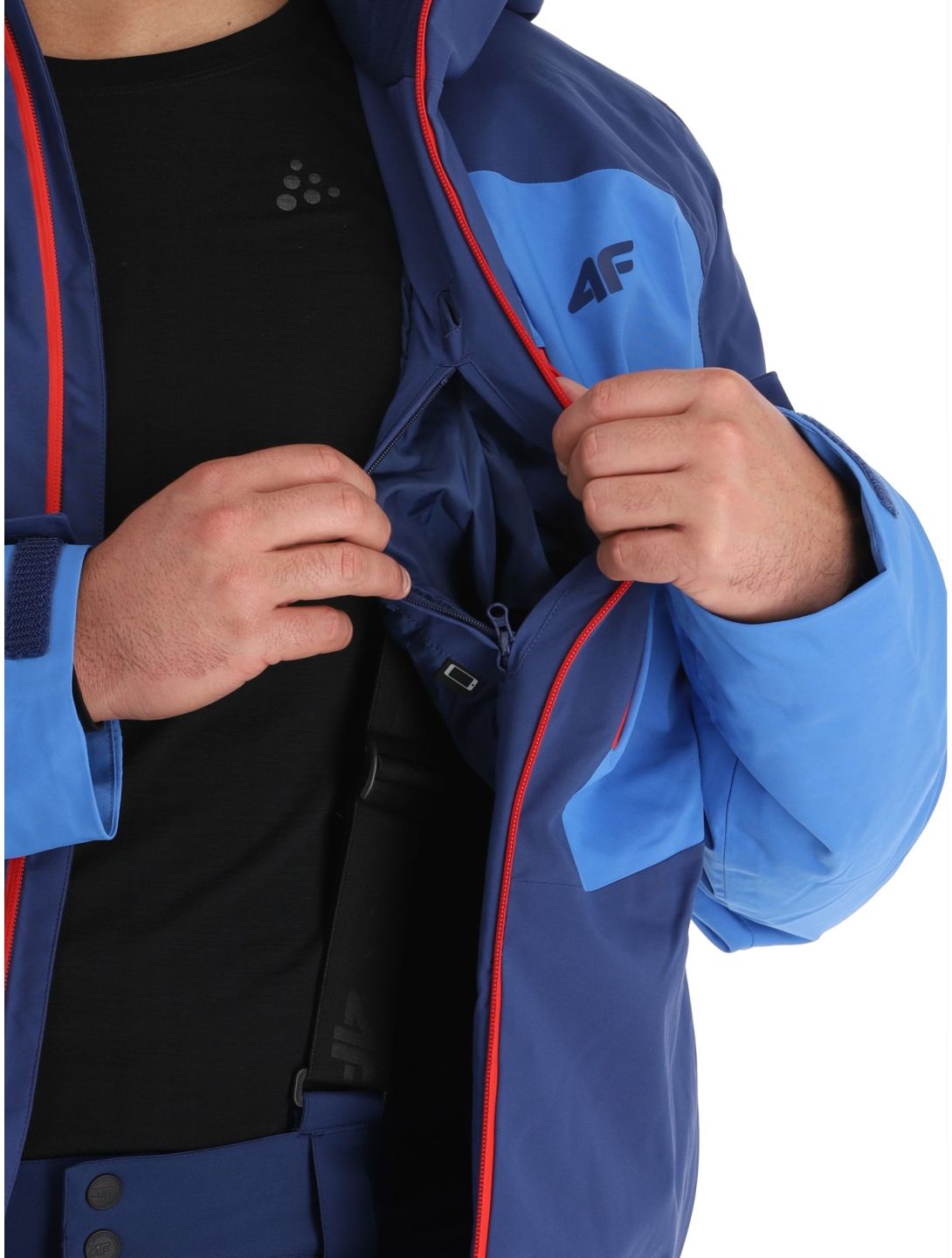 4F, Technical Jacket  M345 giacca sci uomo Navy blu 