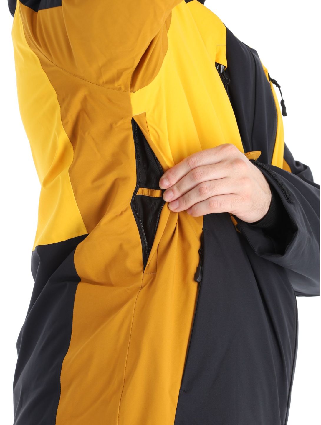 4F, Technical Jacket  M345 giacca sci uomo Yellow giallo, marrone, nero 