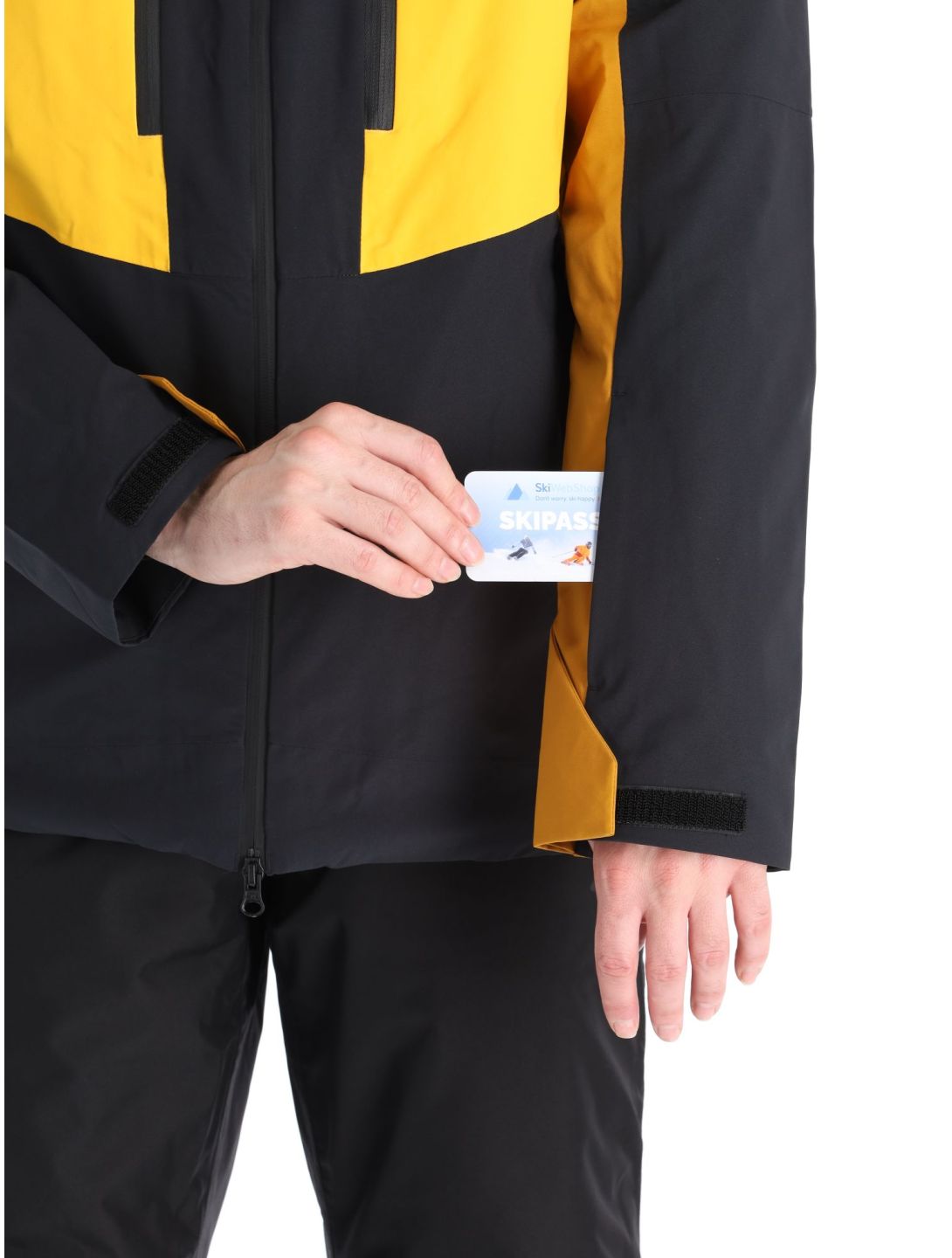 4F, Technical Jacket  M345 giacca sci uomo Yellow giallo, marrone, nero 