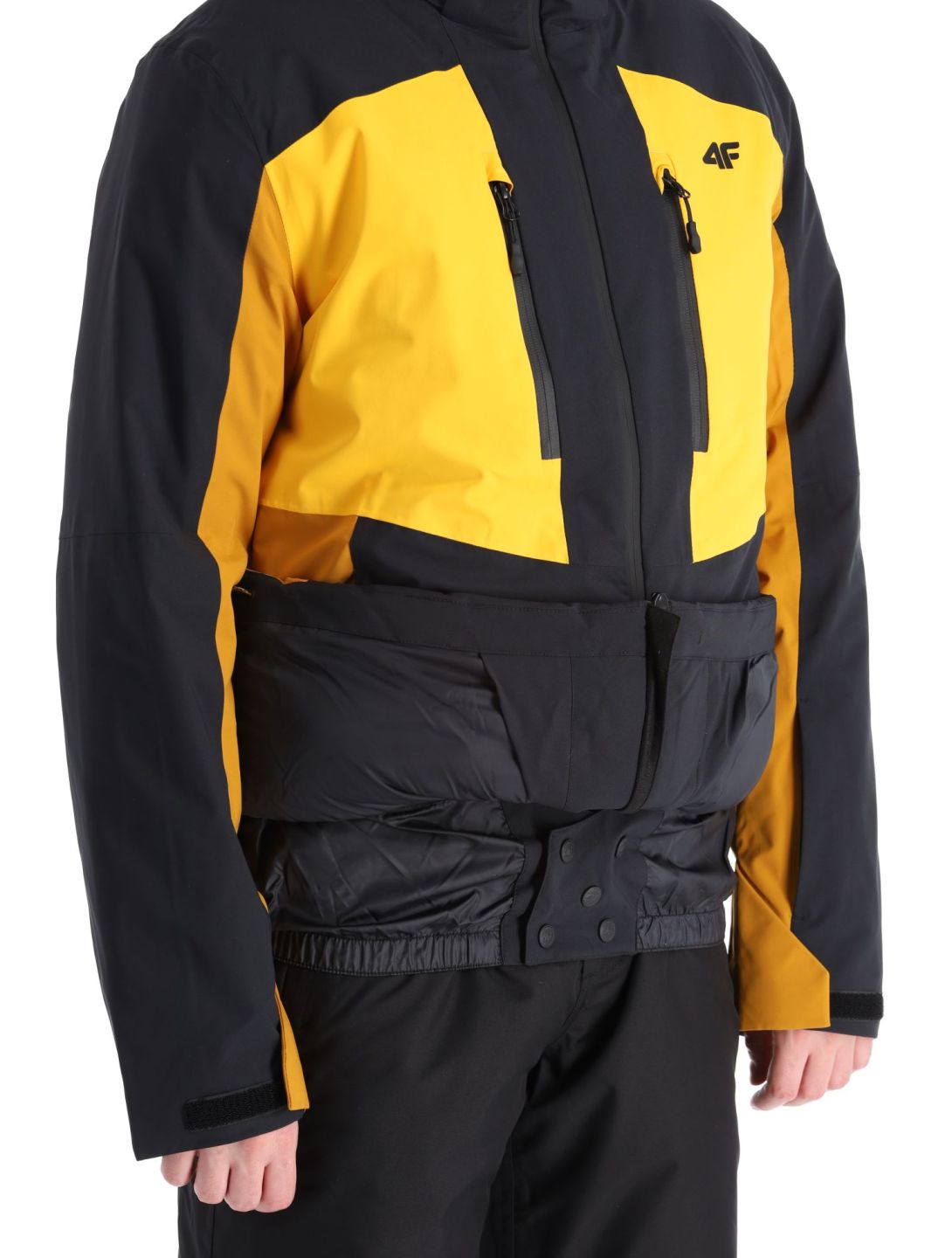 4F, Technical Jacket  M345 giacca sci uomo Yellow giallo, marrone, nero 