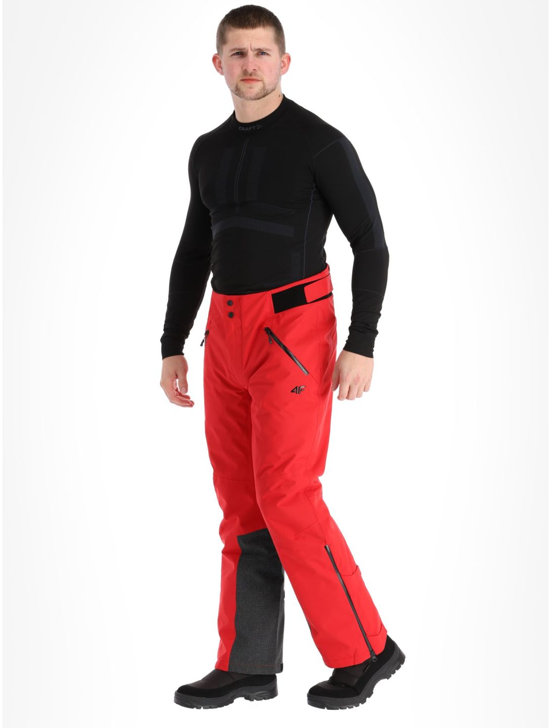 4F, Trousers Fnk  M343 pantaloni da sci uomo Dark Red rosso 