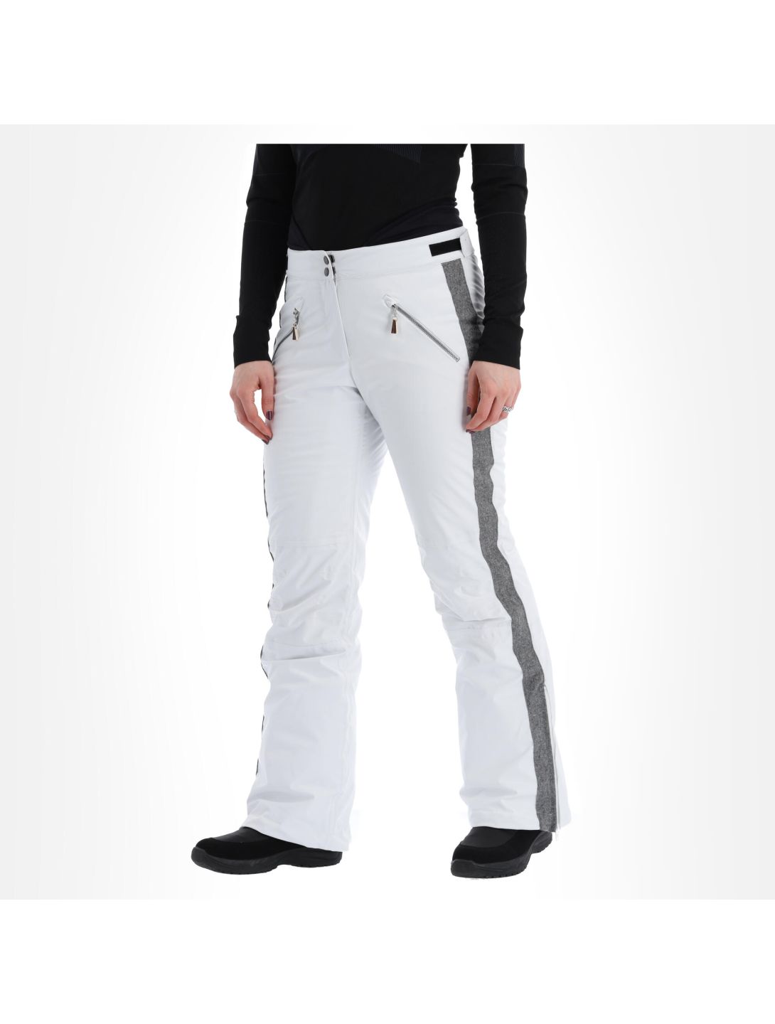 Almgwand, Schusselkopf pantaloni da sci donna bianco, grigio 