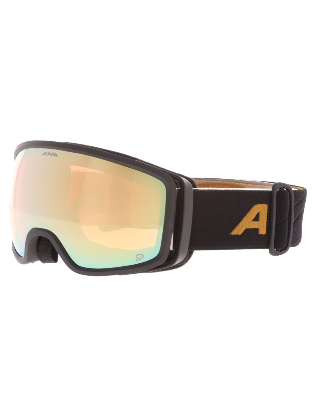 Alpina, Bivio Q mascherina da sci unisex Black Gold Matt Goud, nero 