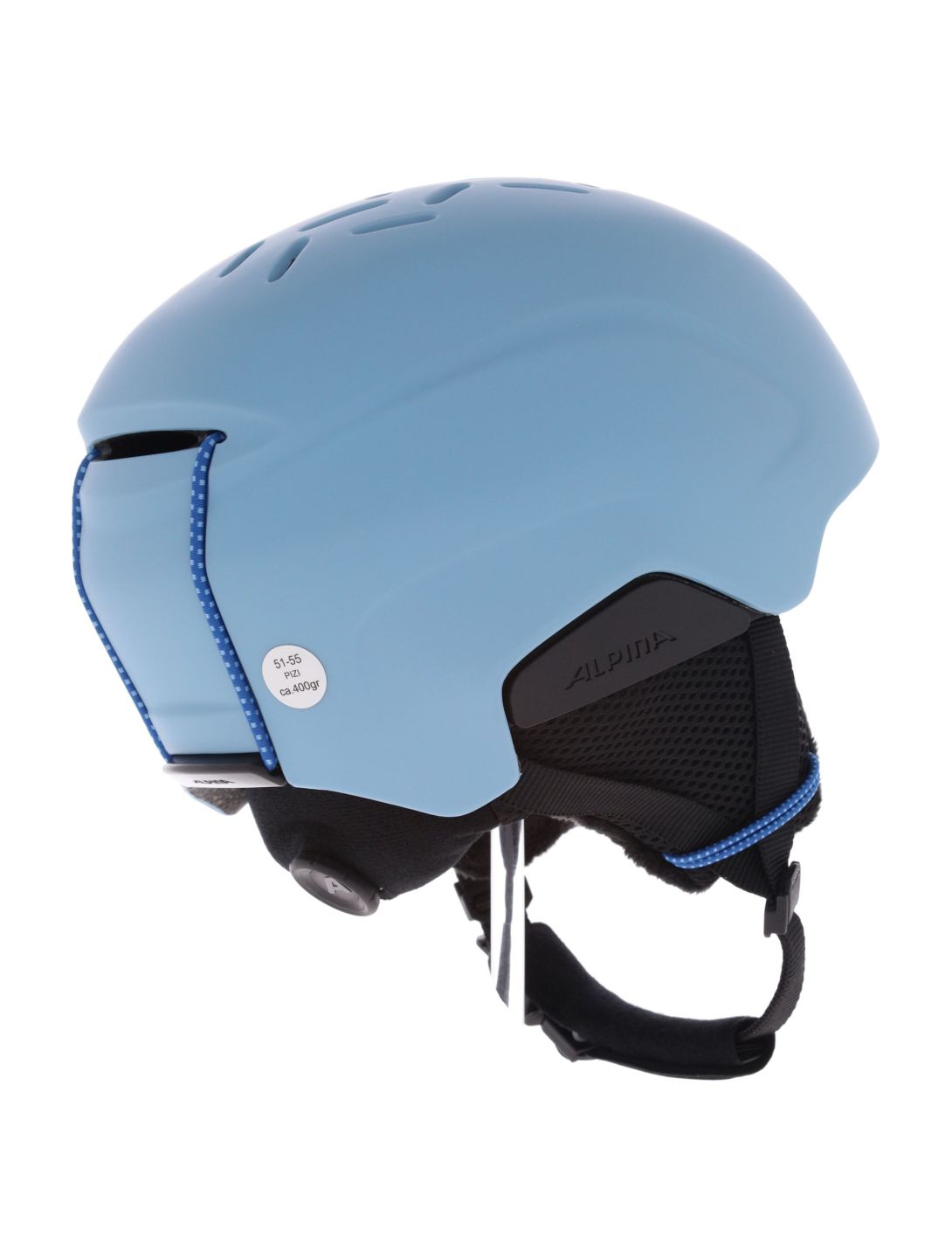 Alpina, Pizi casco bambino Smoke Blue Matt blu 