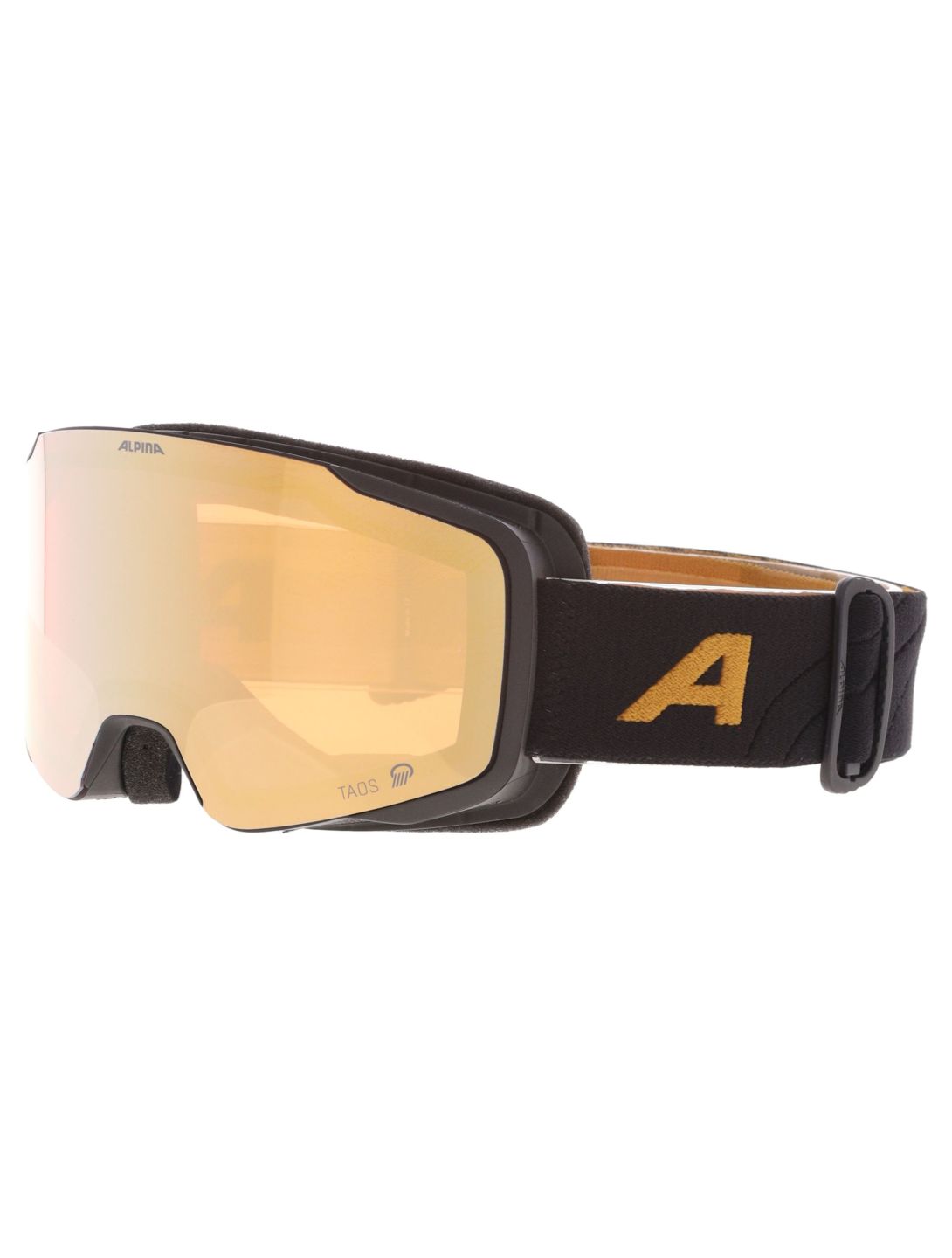 Alpina, Taos Q mascherina da sci unisex Black Gold Matt Goud, nero 