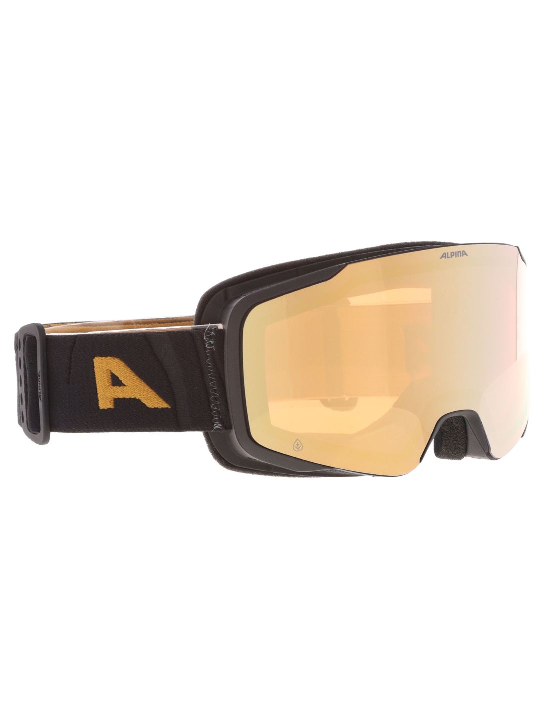 Alpina, Taos Q mascherina da sci unisex Black Gold Matt Goud, nero 