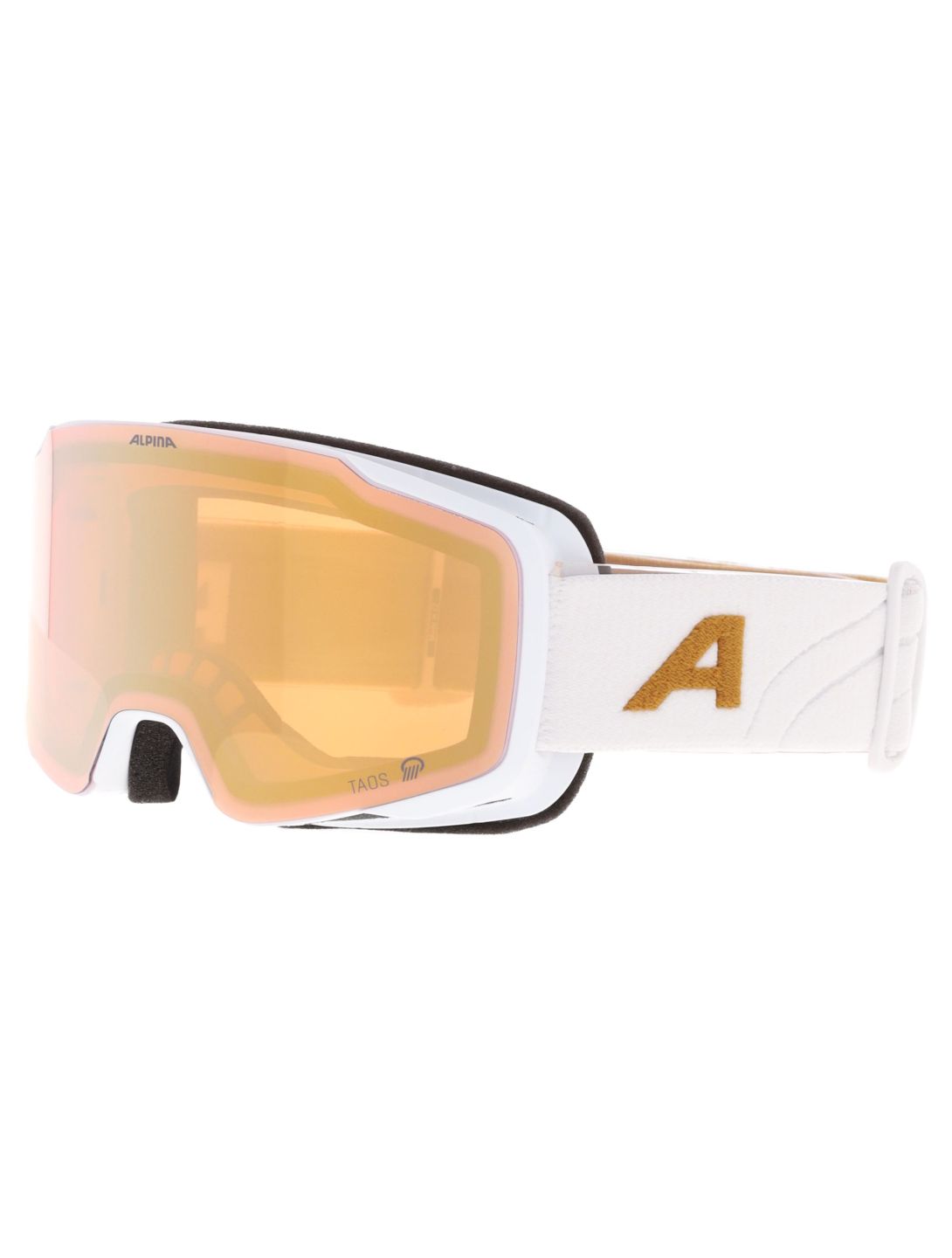 Alpina, Taos Q mascherina da sci unisex White Gold Matt bianco, Goud 