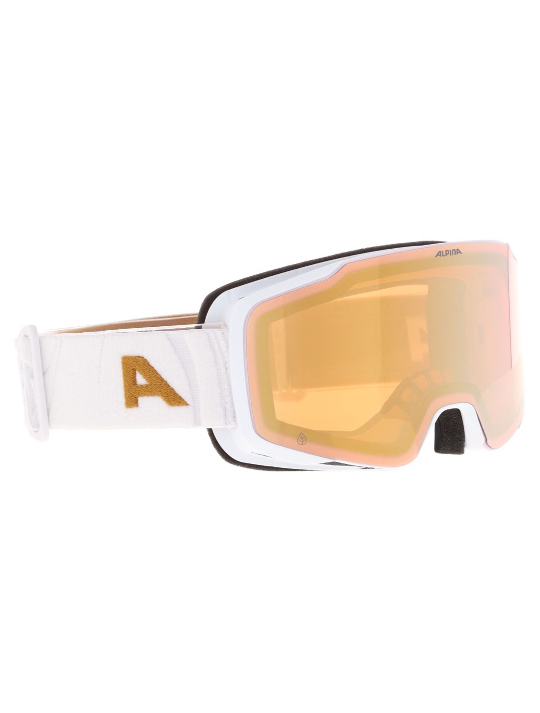 Alpina, Taos Q mascherina da sci unisex White Gold Matt bianco, Goud 