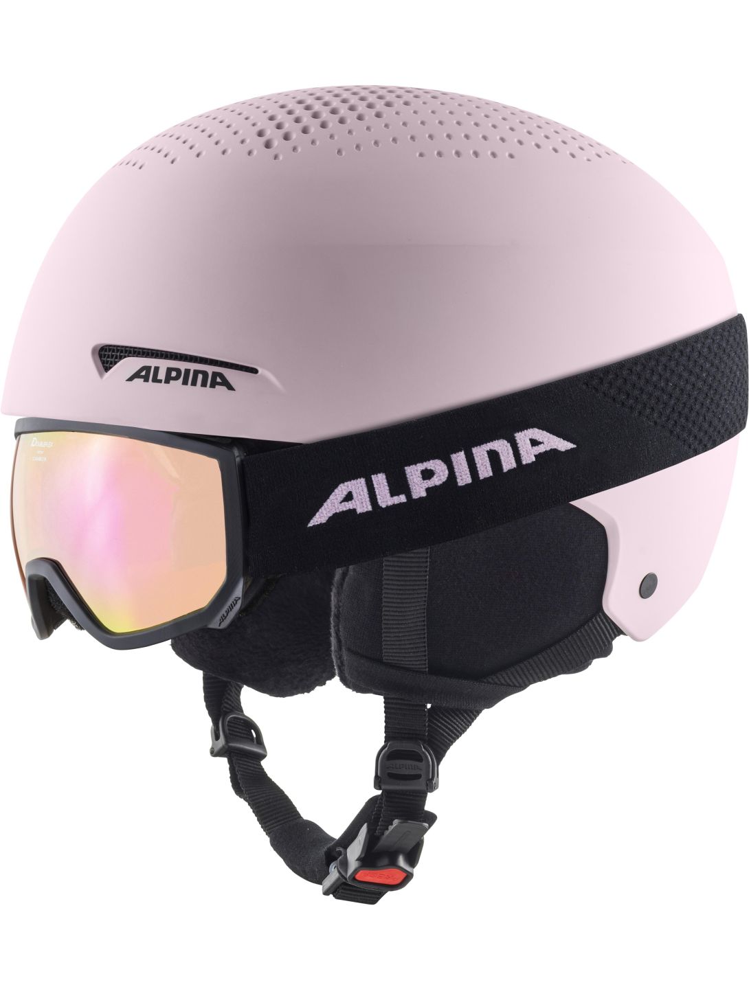 Alpina, Zupo Set (+Scarabeo Jr.) casco bambino Light Rose Matt nero, rosa 