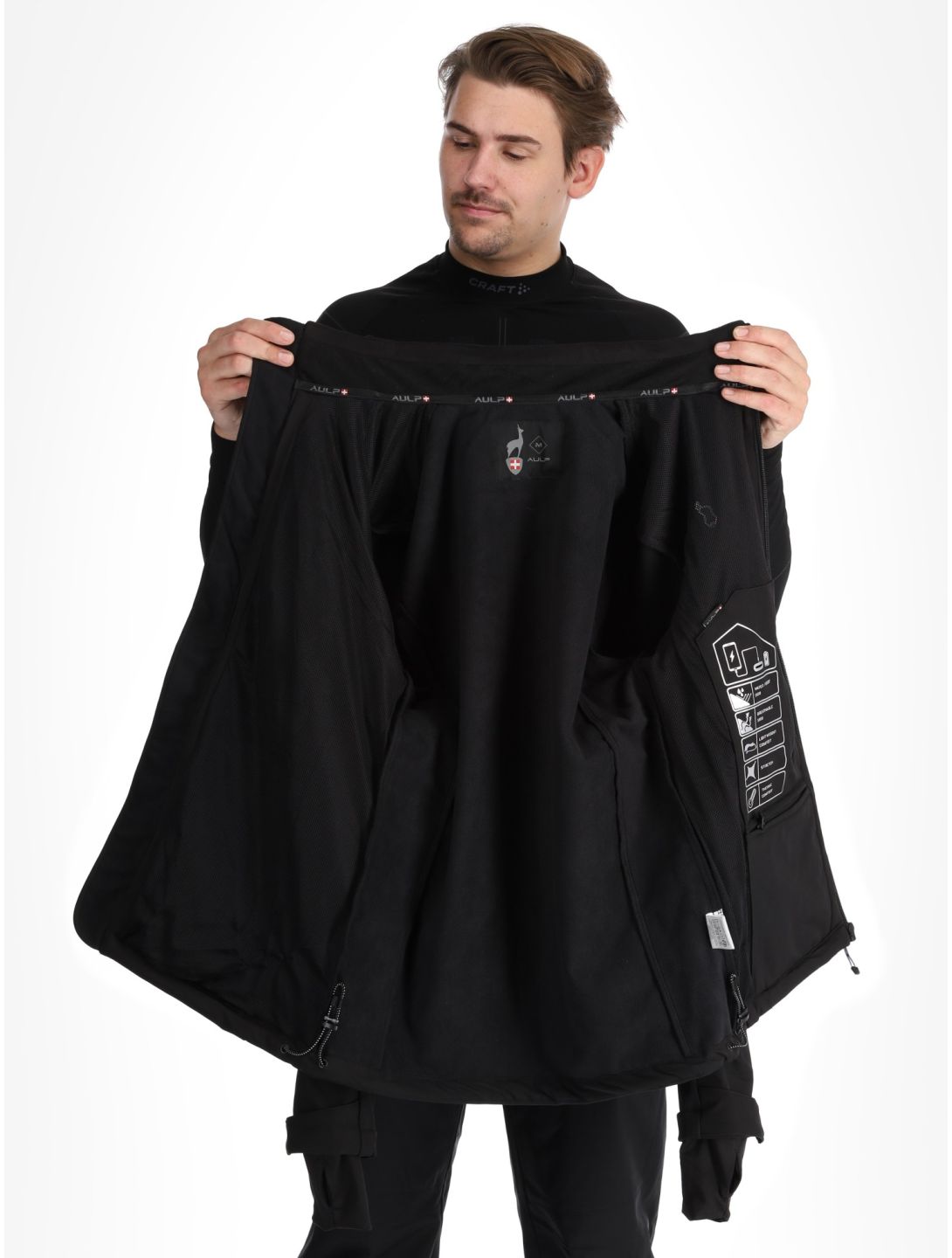 Aulp, Nevim softshell uomo Black Black nero 