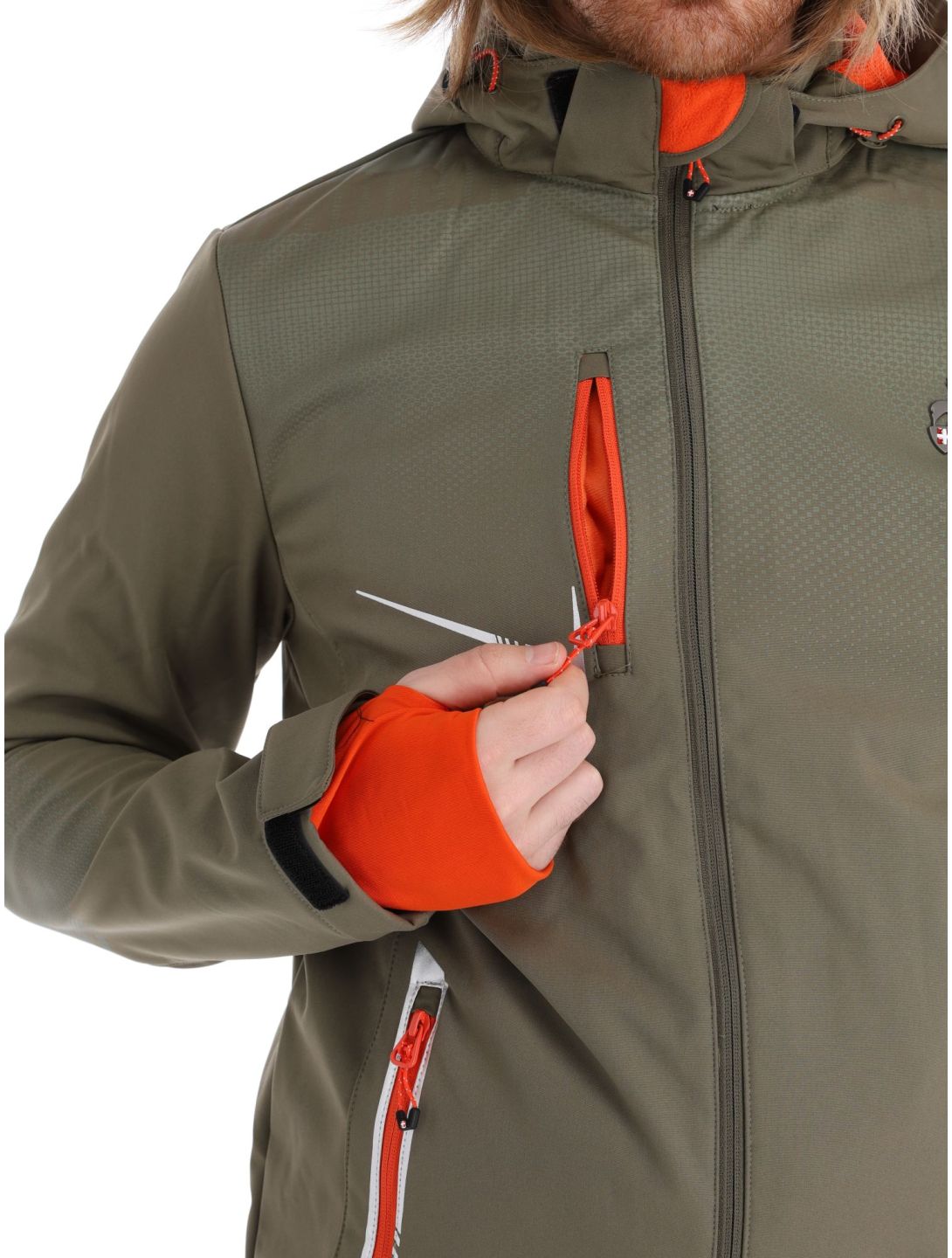 Aulp, Nevim softshell uomo Kaki verde 