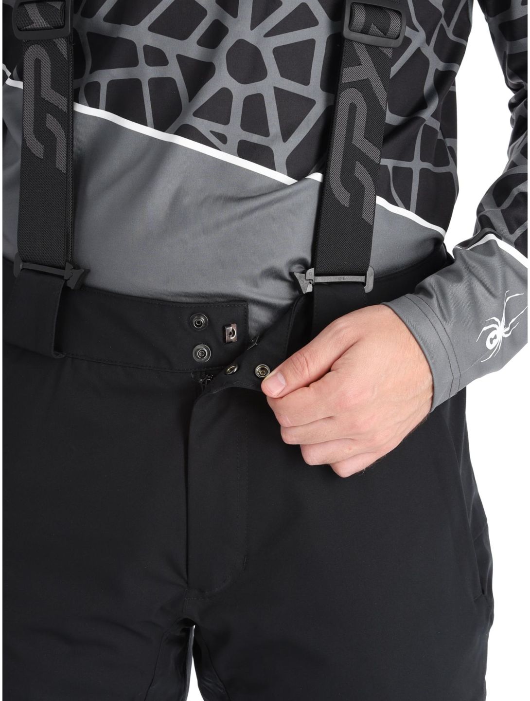 Spyder, Dare pantaloni da sci uomo Black nero 