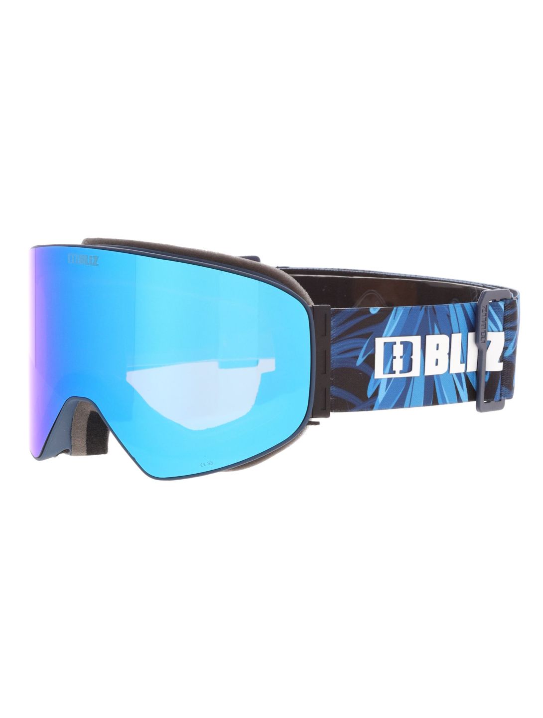 Bliz, Flow mascherina da sci unisex Matte Blue - Brown w Blue Multi blu 