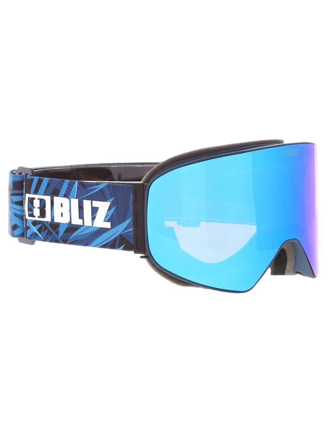 Bliz, Flow mascherina da sci unisex Matte Blue - Brown w Blue Multi blu 