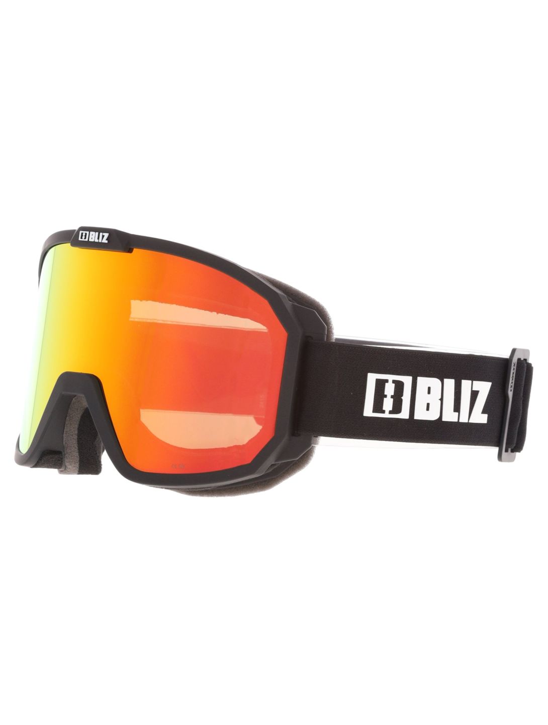 Bliz, Rave mascherina da sci unisex Matte Black - Brown w Red Multi nero 