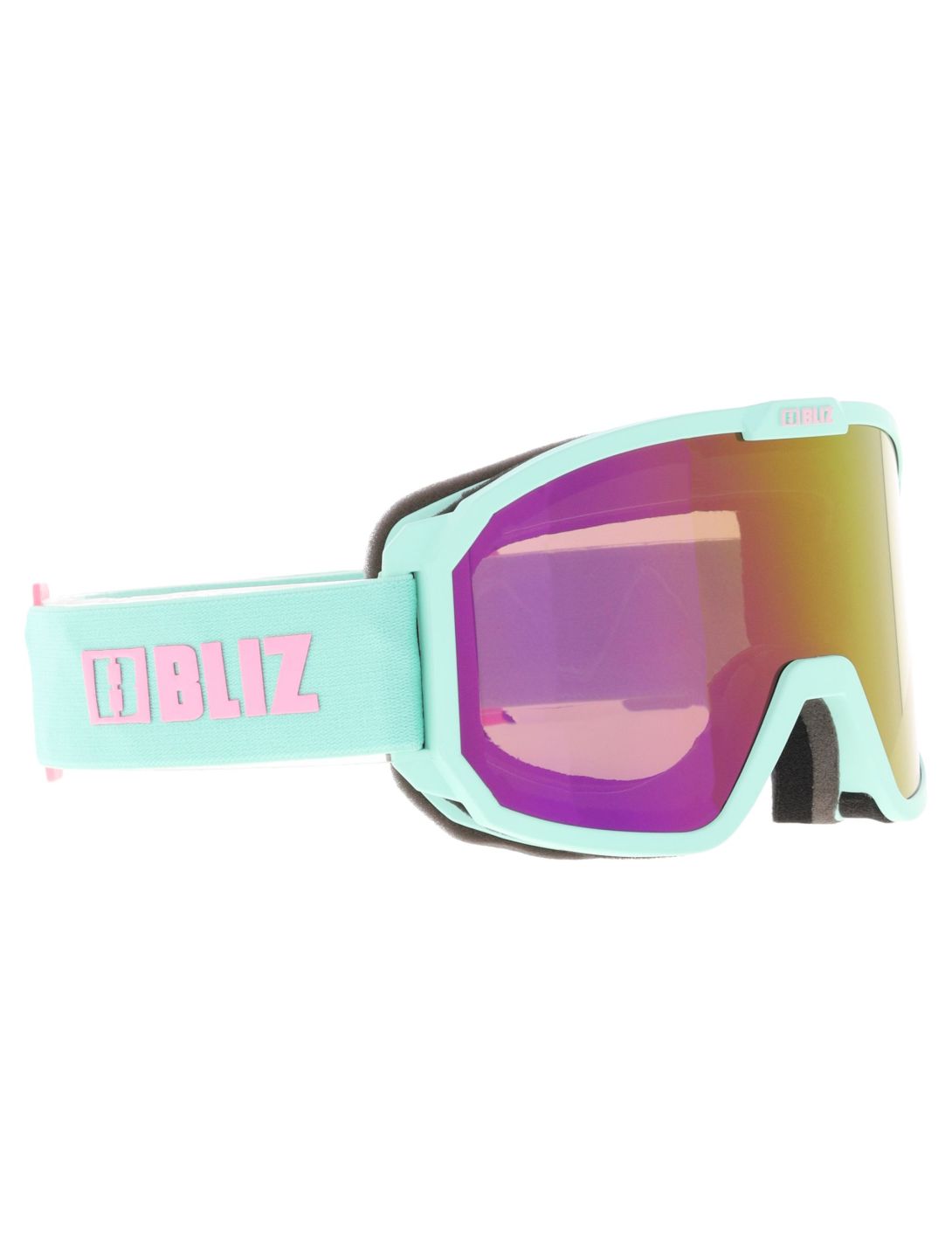 Bliz, Rave mascherina da sci unisex Matte Mint - Brown w Pink Multi verde 