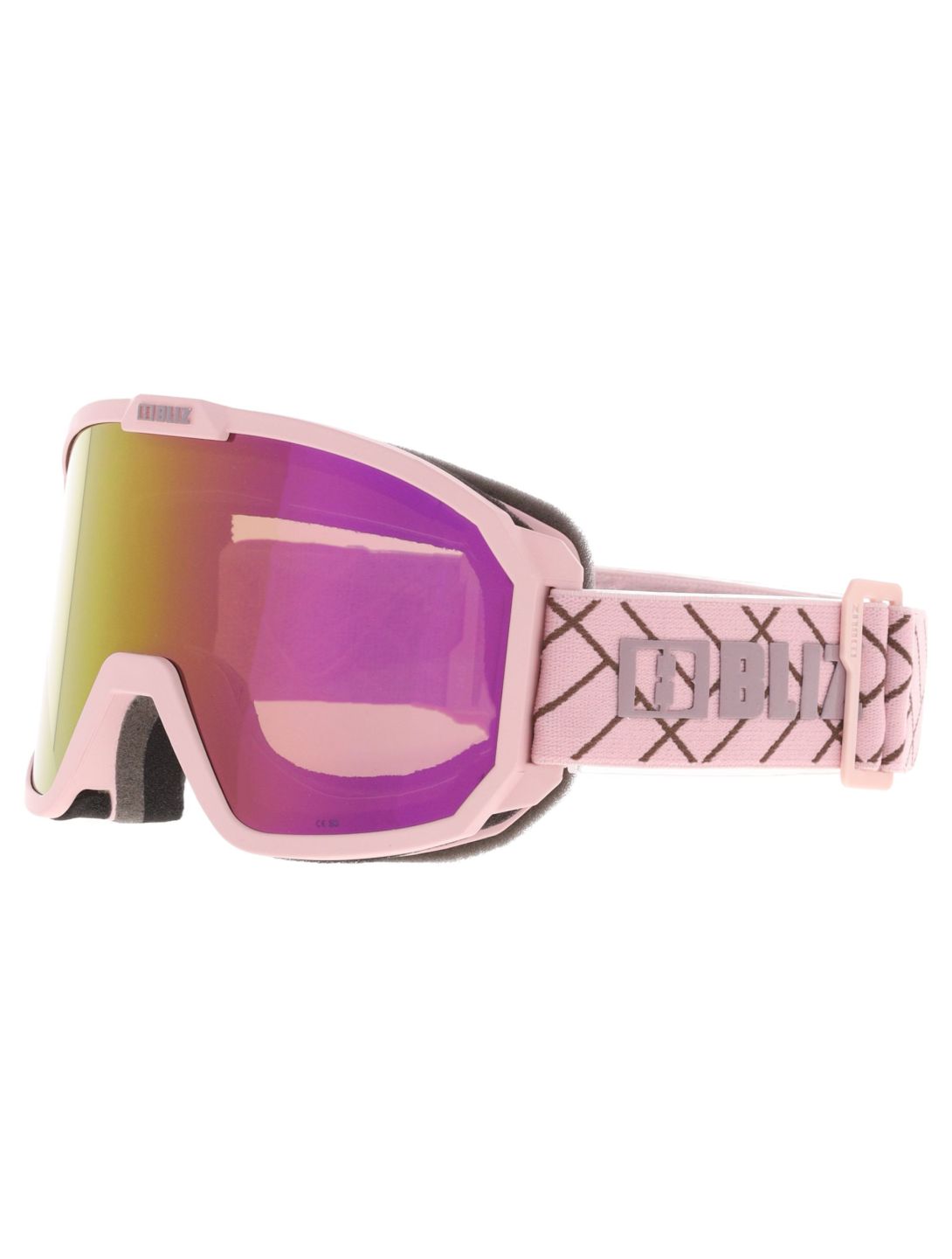 Bliz, Rave mascherina da sci unisex Matte Pink - Brown with Pink Multi rosa 