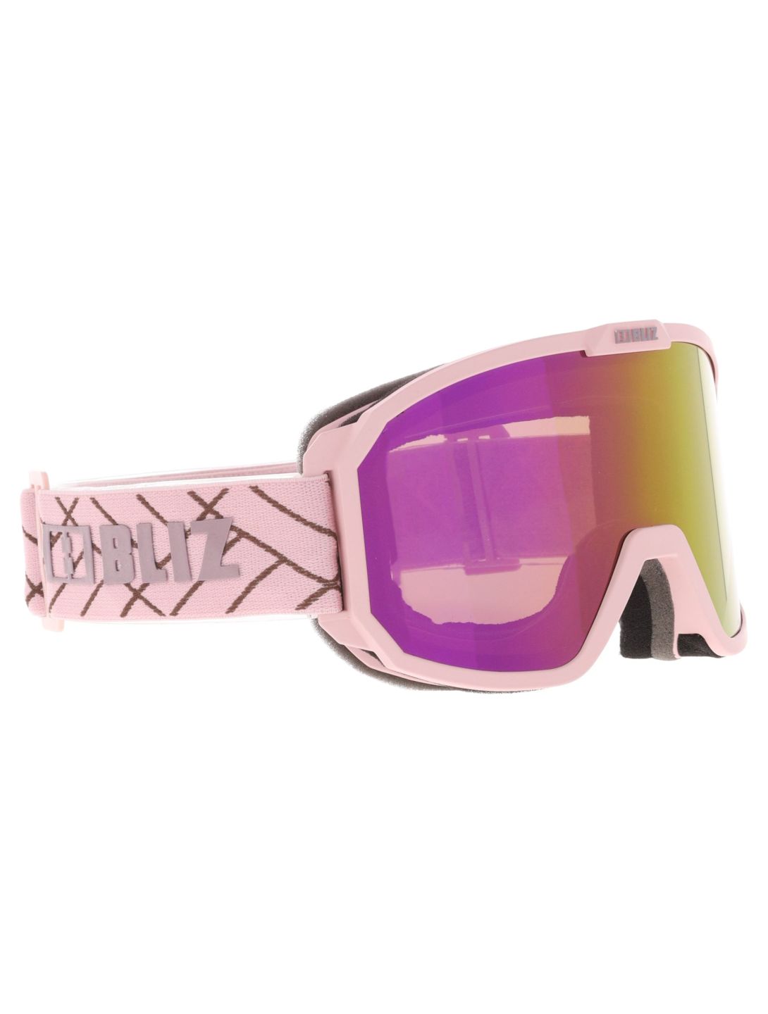 Bliz, Rave mascherina da sci unisex Matte Pink - Brown with Pink Multi rosa 