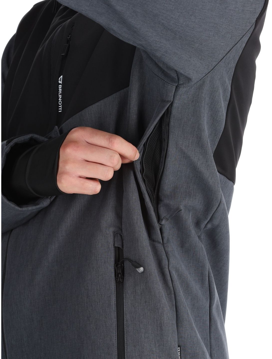 Brunotti, Twinstroke softshell uomo Dark Grey Melee grigio 