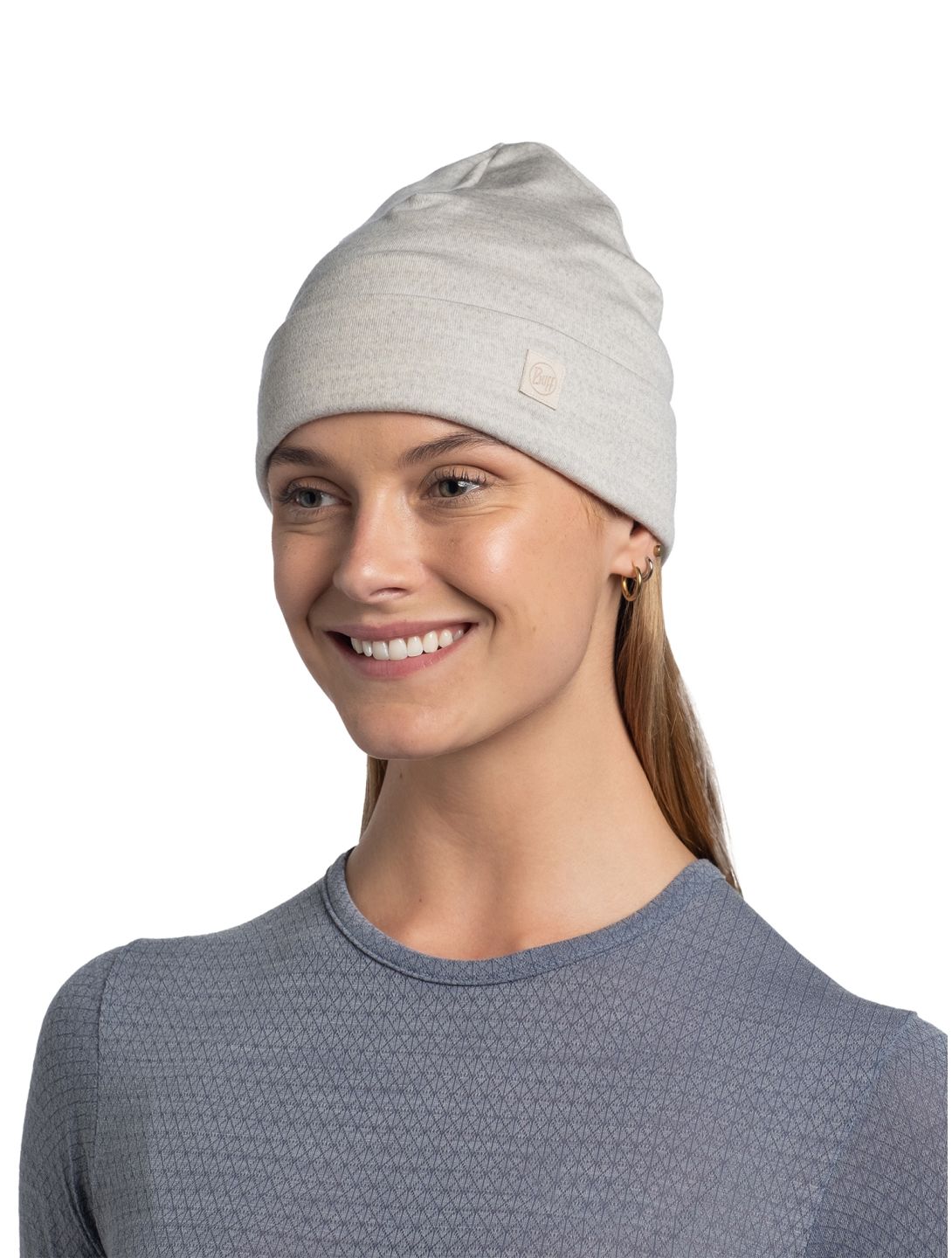 Buff, Merino Heavyweight Beanie cappello unisex Solid Cloud beige 