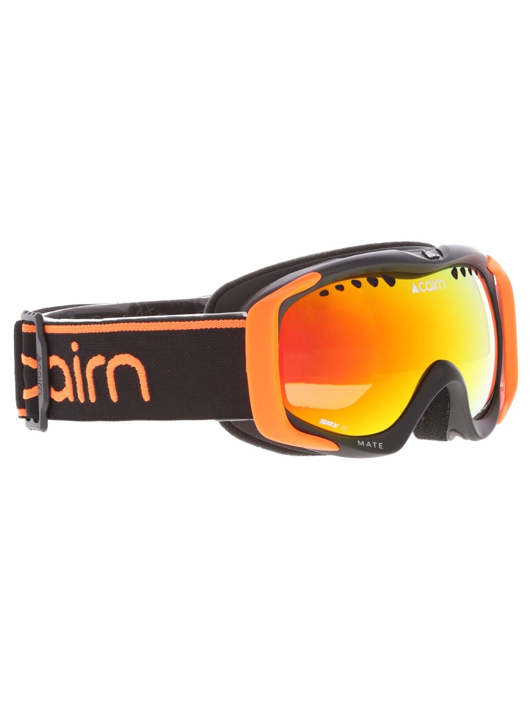 Cairn, Mate mascherina da sci bambino Mat Black Orange arancio, nero 