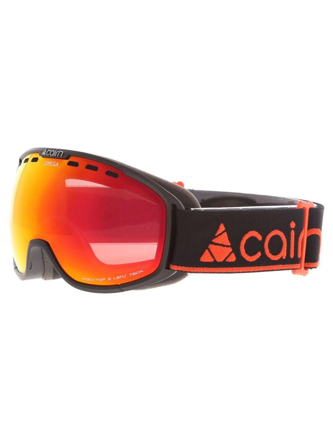 Cairn, Omega mascherina da sci unisex Mat Black Orange arancio, nero 