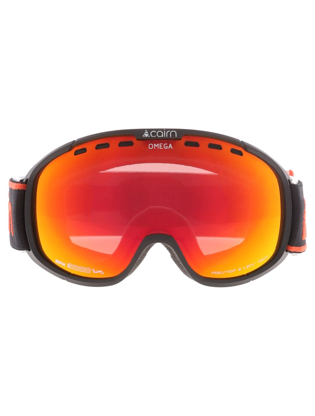 Cairn, Omega mascherina da sci unisex Mat Black Orange arancio, nero 