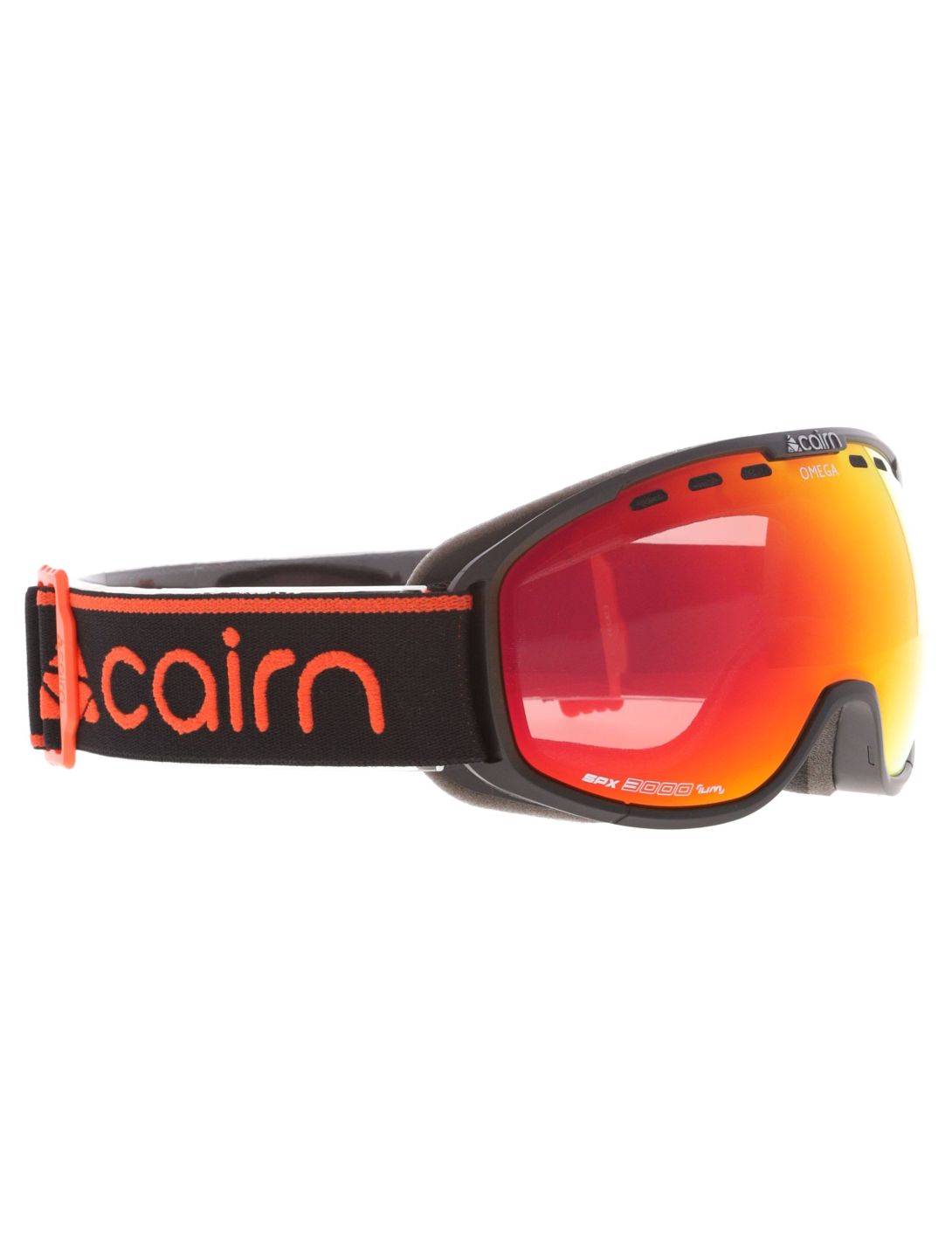 Cairn, Omega mascherina da sci unisex Mat Black Orange arancio, nero 