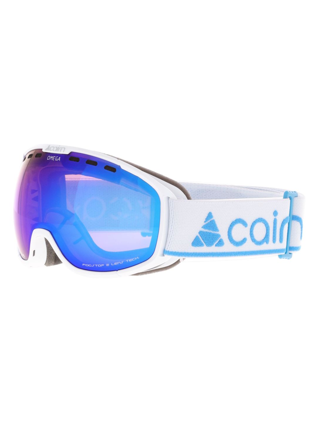 Cairn, Omega mascherina da sci unisex Shiny White Blue bianco, blu 