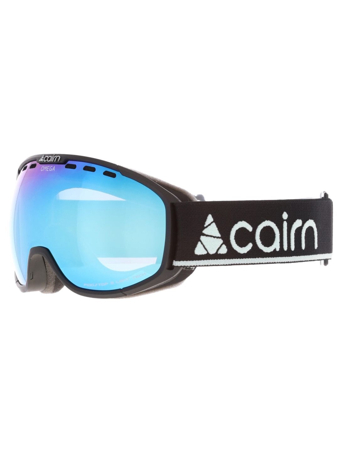 Cairn, Omega mascherina da sci unisex Mat Black Ice Blue blu, nero 