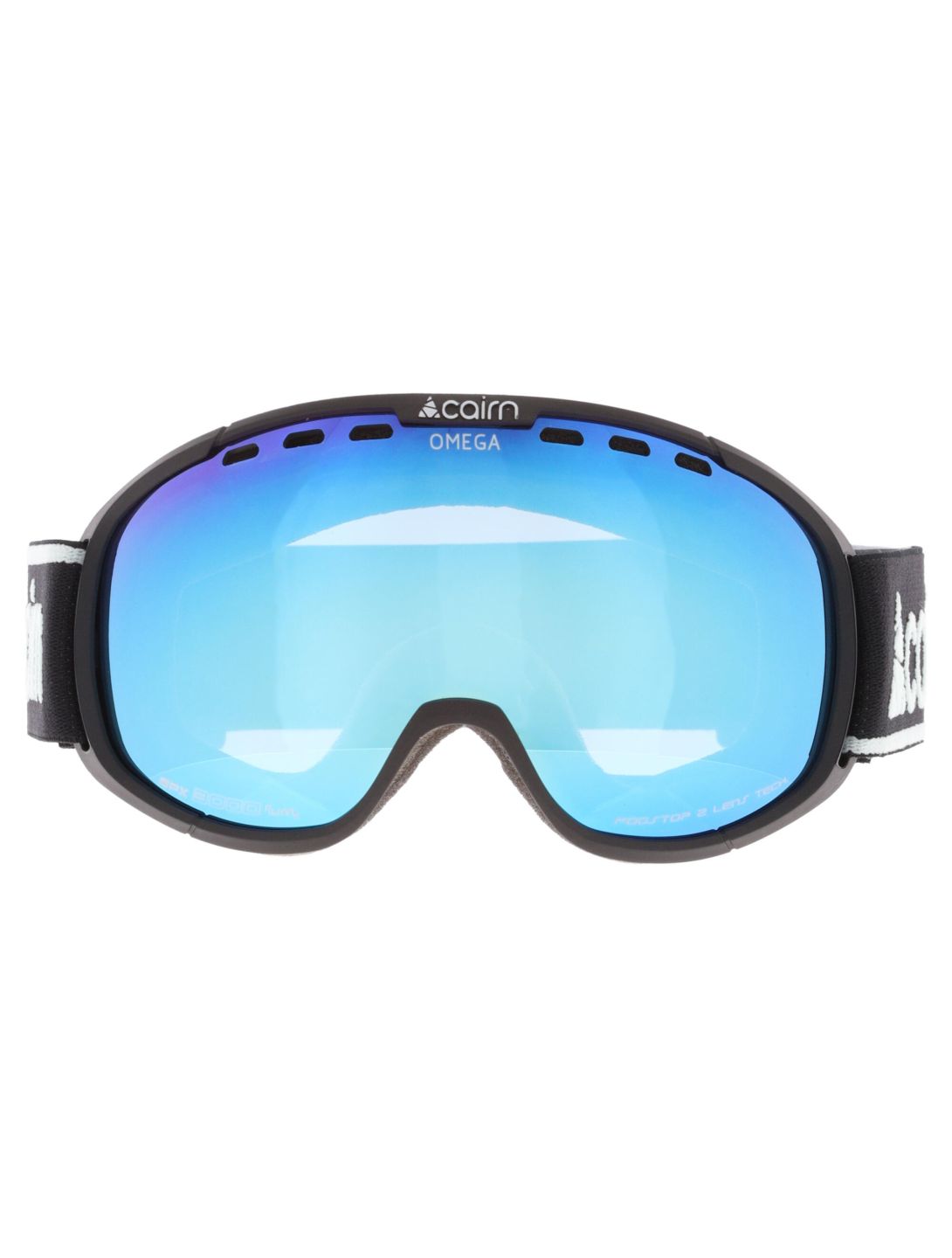 Cairn, Omega mascherina da sci unisex Mat Black Ice Blue blu, nero 