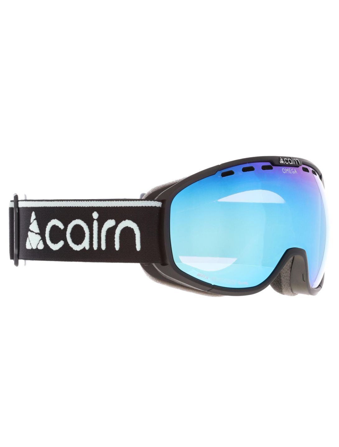 Cairn, Omega mascherina da sci unisex Mat Black Ice Blue blu, nero 