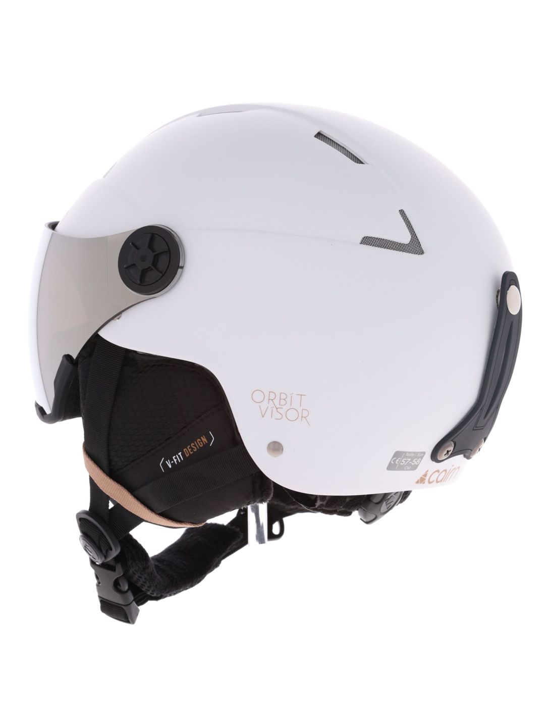 Cairn, Orbit Visor caschetto con visiera unisex Mat White Coffee bianco 