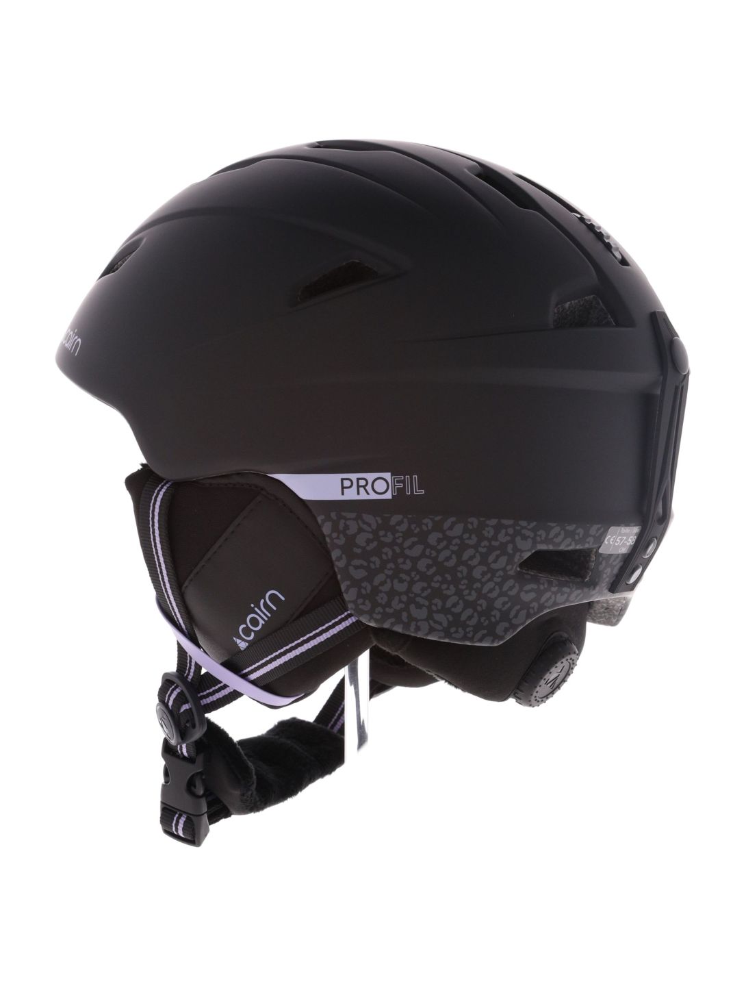 Cairn, Profil casco unisex Mat Black Leopard nero, viola 