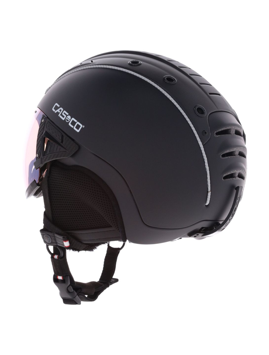 Casco, SP-2 Photomatic caschetto con visiera unisex Black nero 