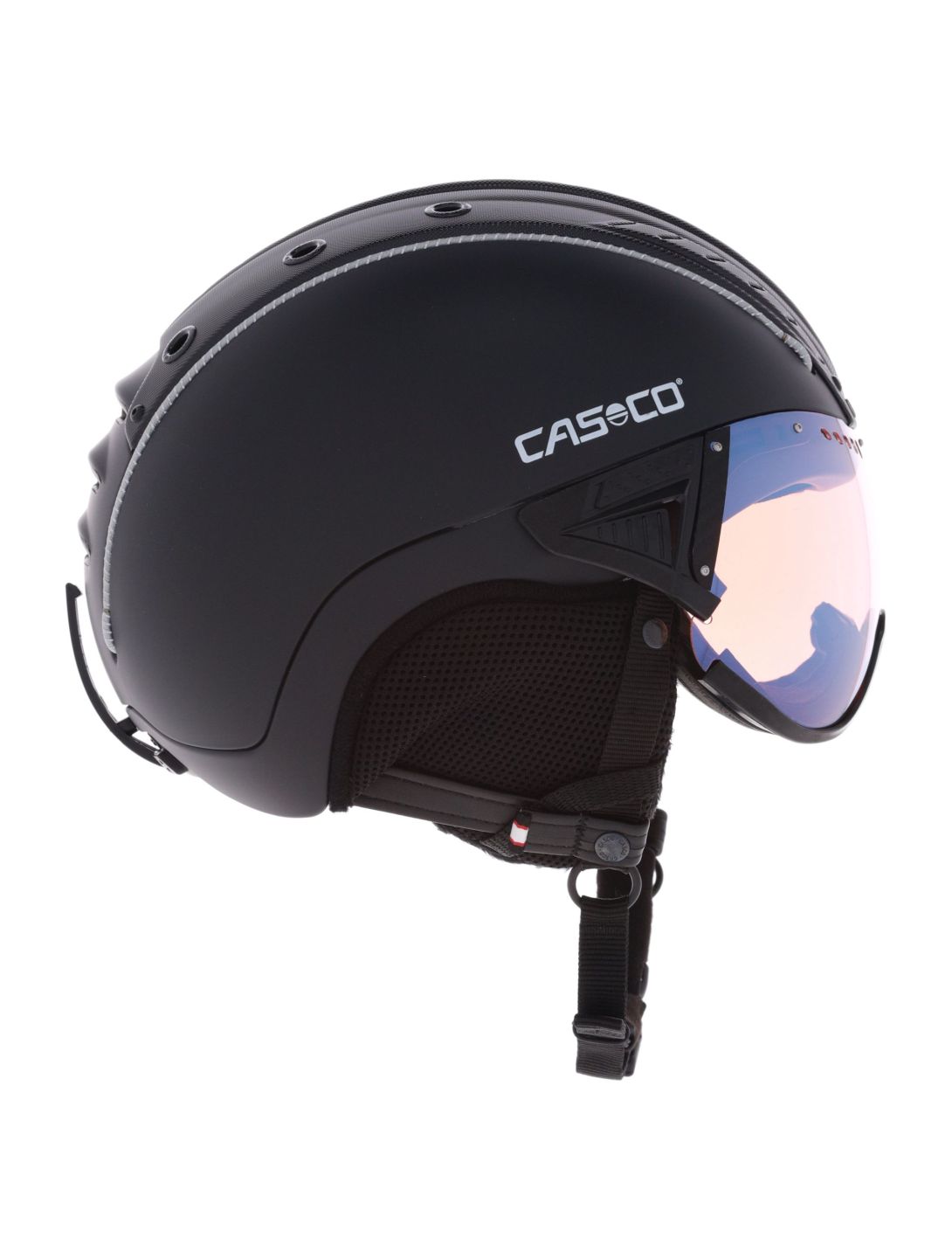 Casco, SP-2 Photomatic caschetto con visiera unisex Black nero 