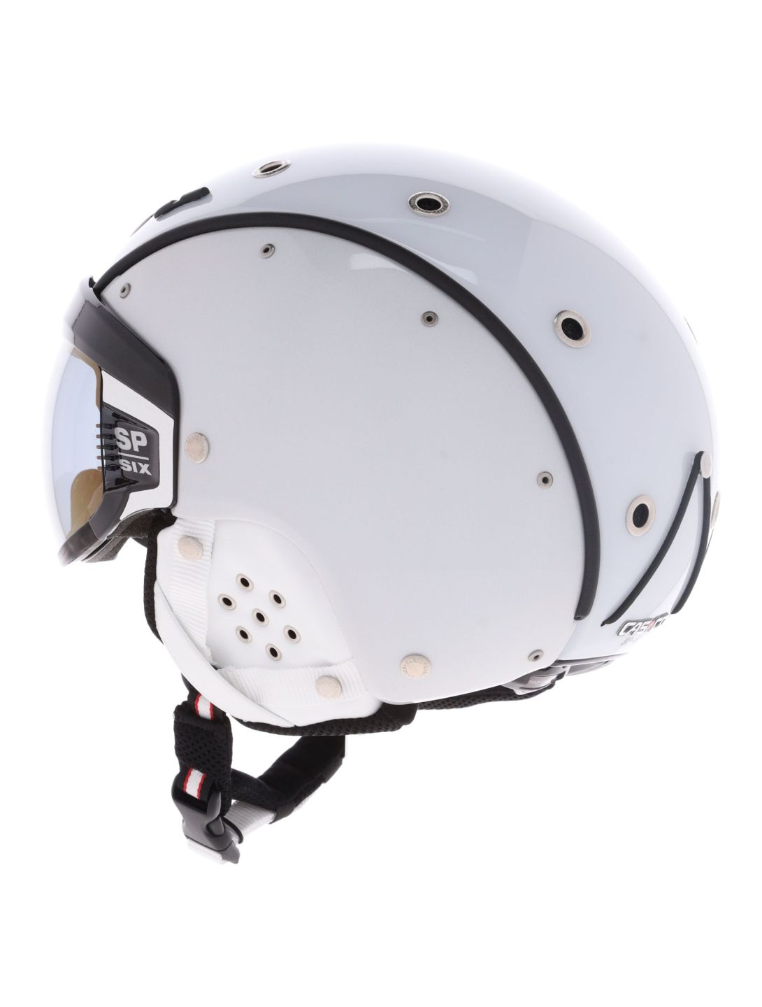 Casco, SP-6 caschetto con visiera unisex Chameleon White bianco 