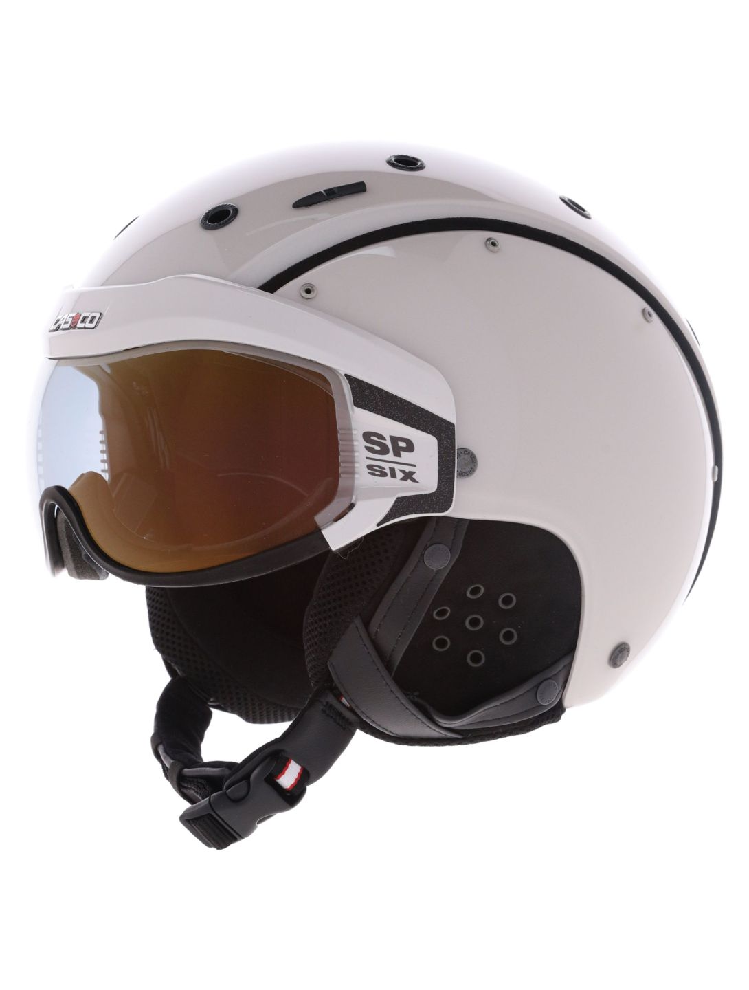 Casco, SP-6 caschetto con visiera unisex Ivory White bianco 