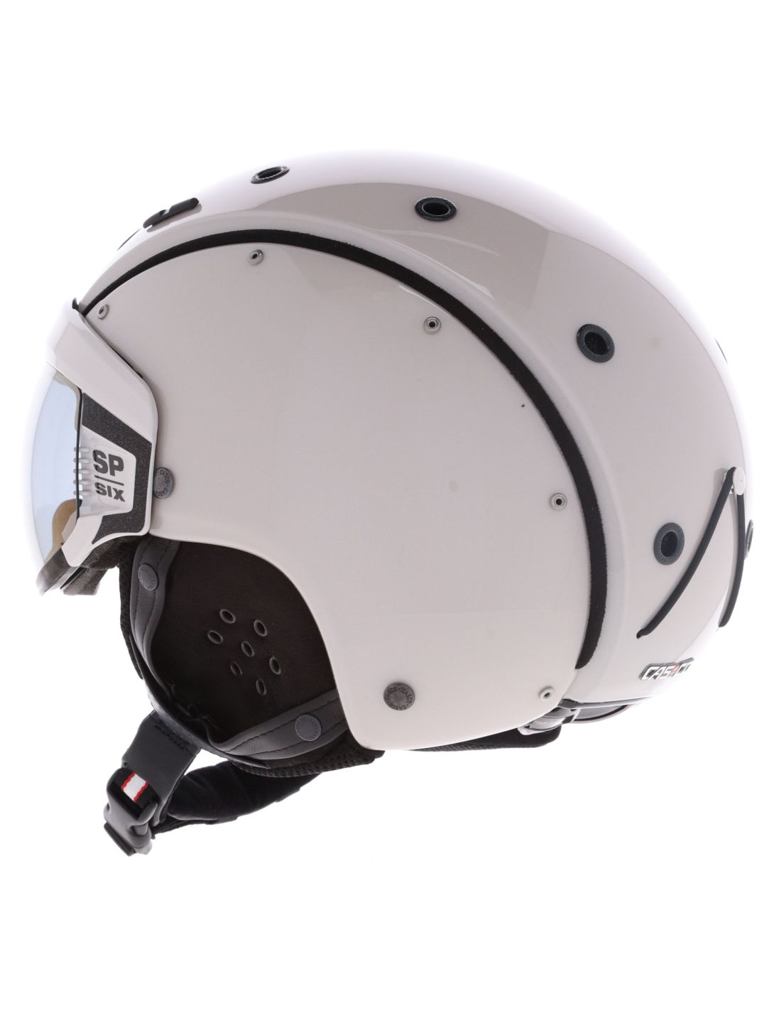 Casco, SP-6 caschetto con visiera unisex Ivory White bianco 