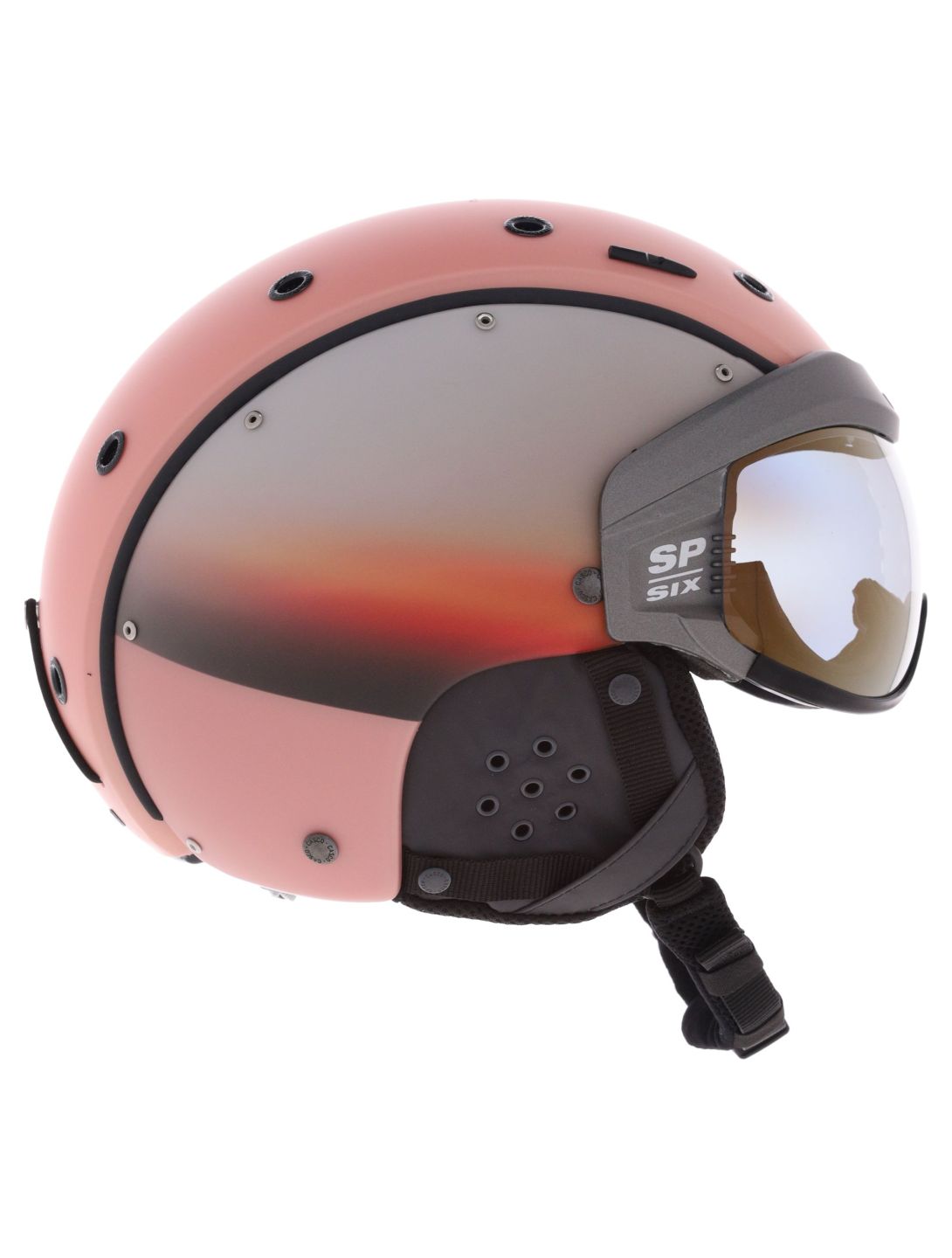 Casco, SP-6 caschetto con visiera unisex Winter Peach Matt rosa 