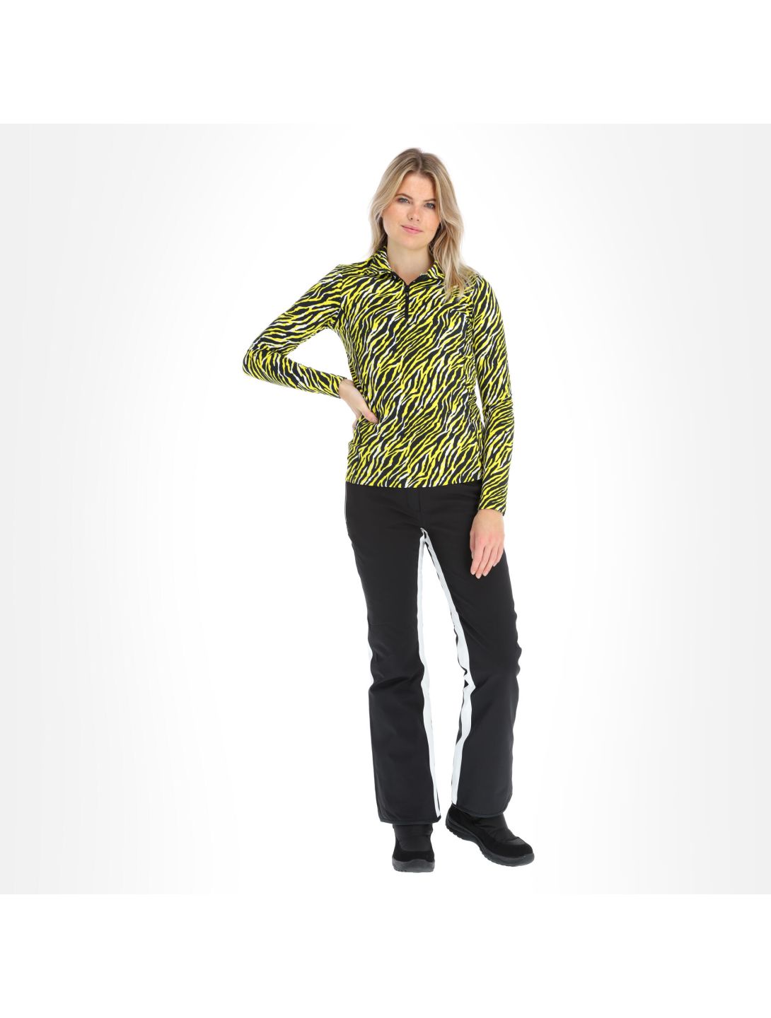 CMP, 30L1306 maglione donna nero/giallo