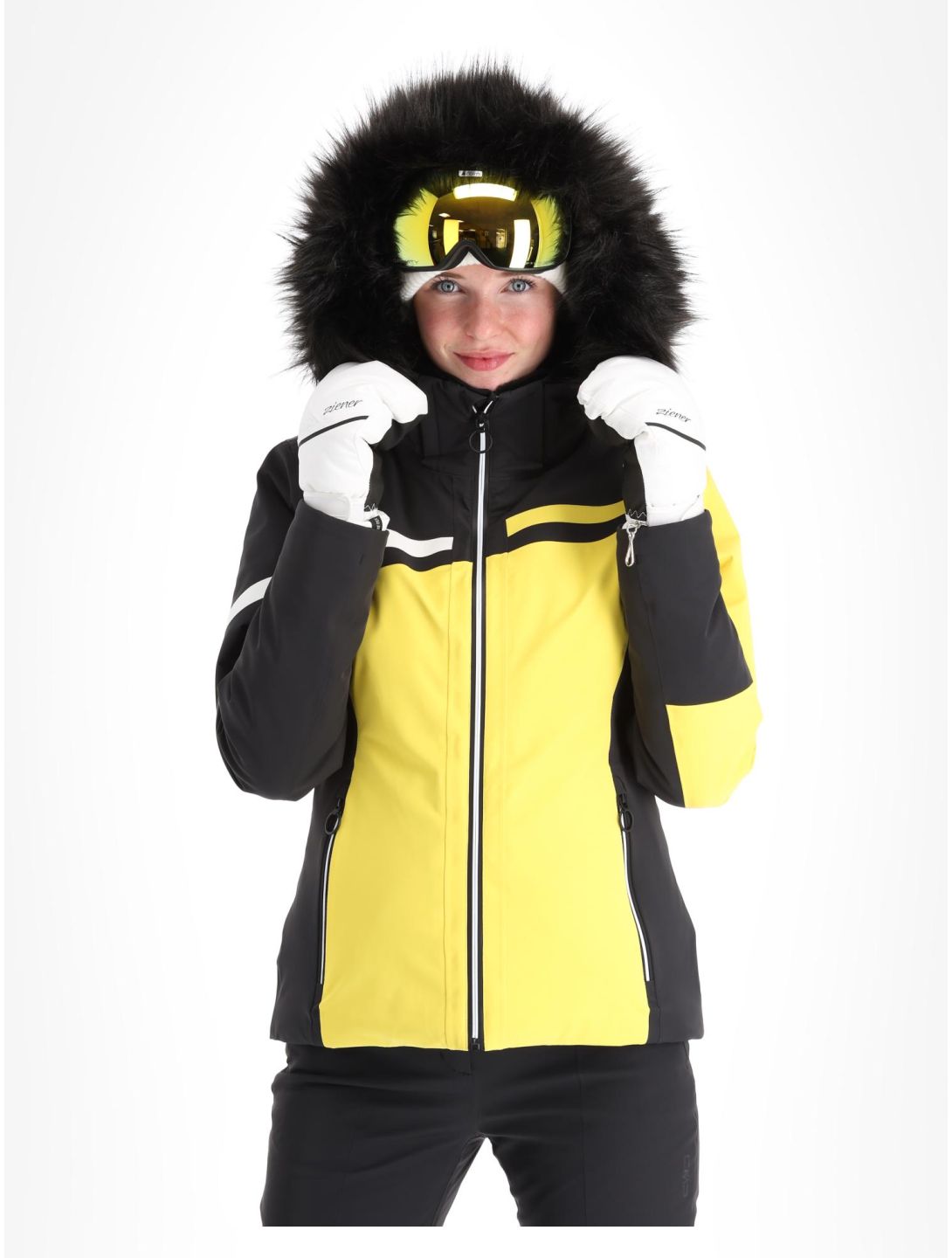 CMP, 33W0296F giacca sci donna Winter Sun giallo, nero 