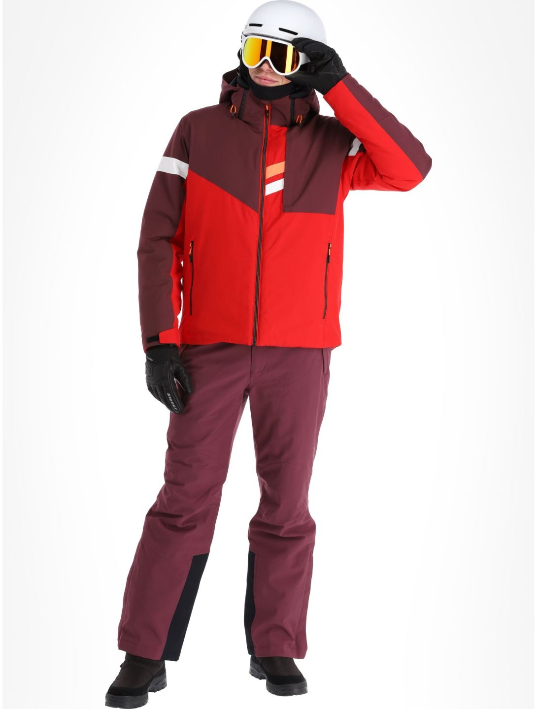 CMP, 33W0807 giacca sci uomo Ferrari rosso, viola 