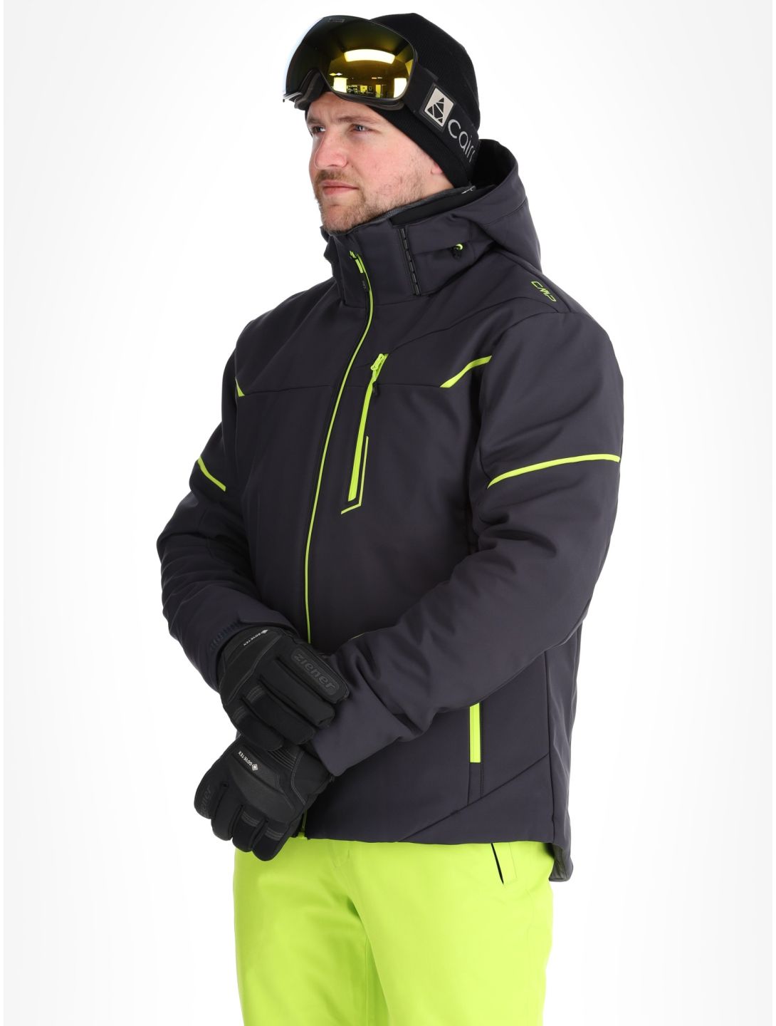 CMP, 33W0897 softshell uomo Anthracite / Acid Yellow grigio 